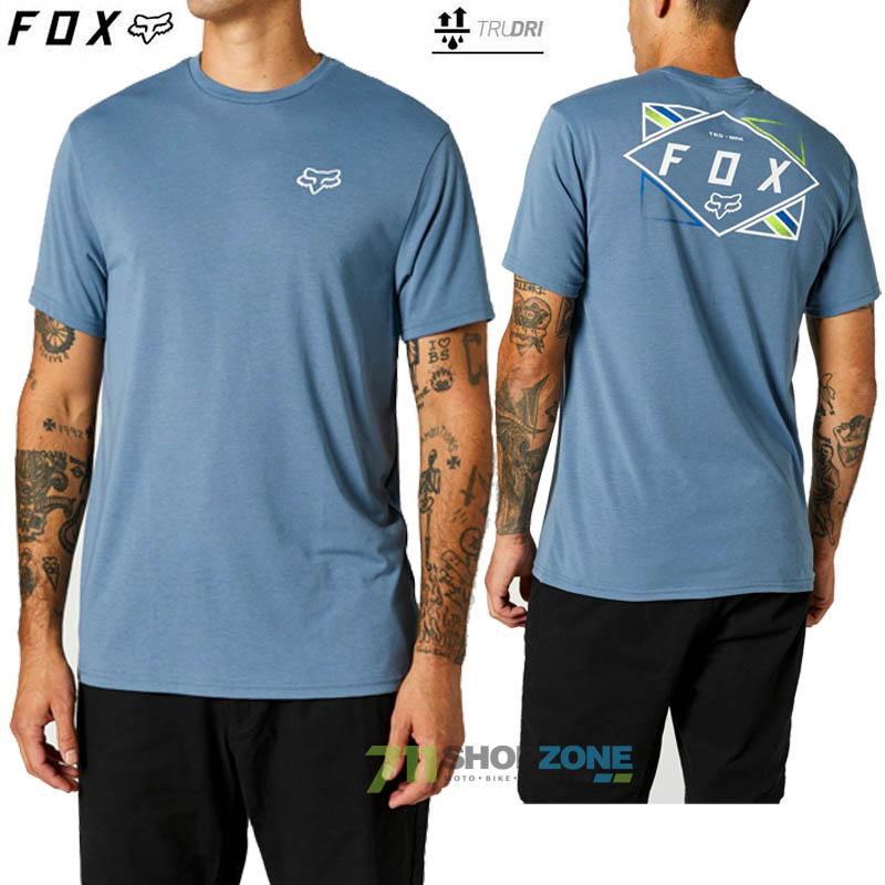 Oblečenie - Pánske, FOX tričko Burnt ss Tech tee, modrá