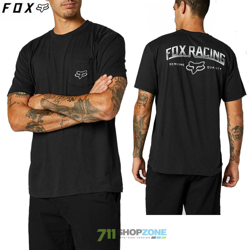 Zľavy - Oblečenie pánske, FOX tričko Bronca ss Pocket tee, čierna