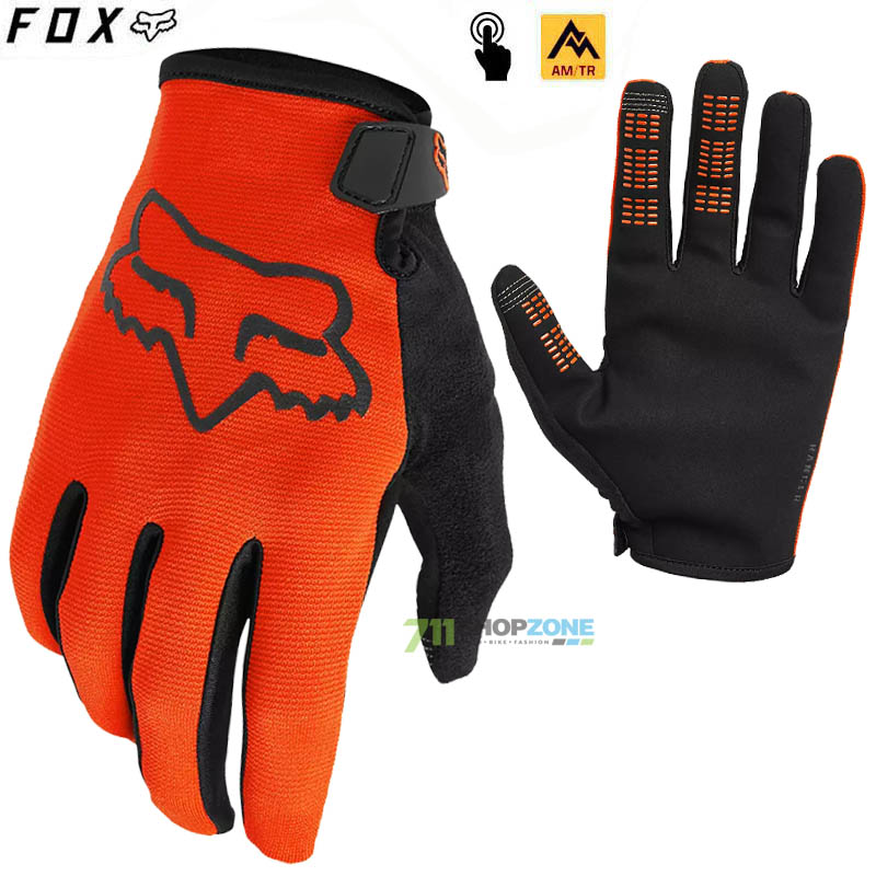 Cyklo oblečenie - Pánske, FOX cyklistické rukavice Ranger glove, neon oranžová