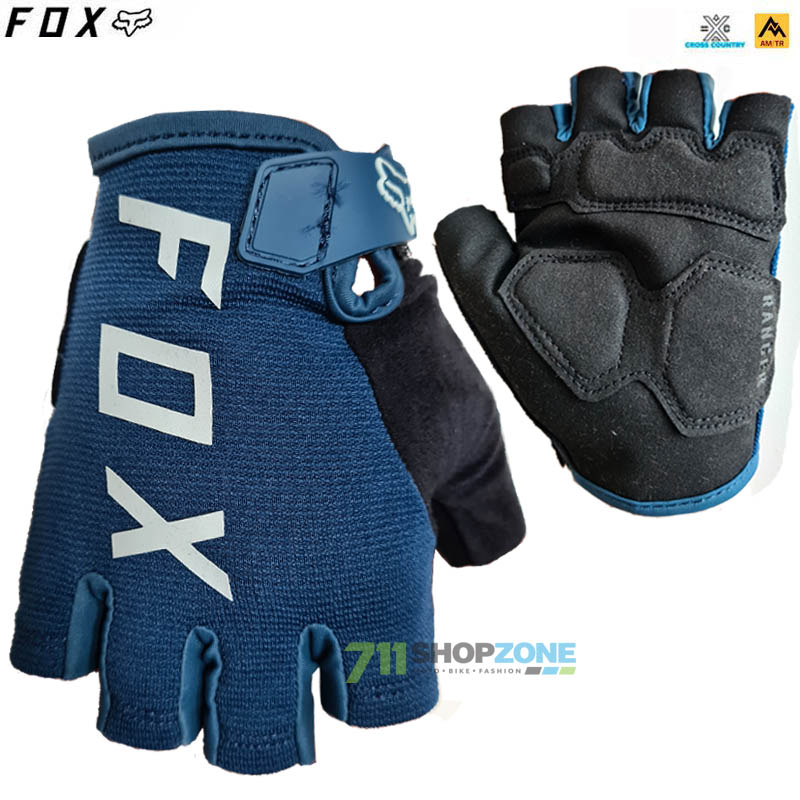 Cyklo oblečenie - Pánske, FOX cyklistické rukavice Ranger glove Gel short, modrá