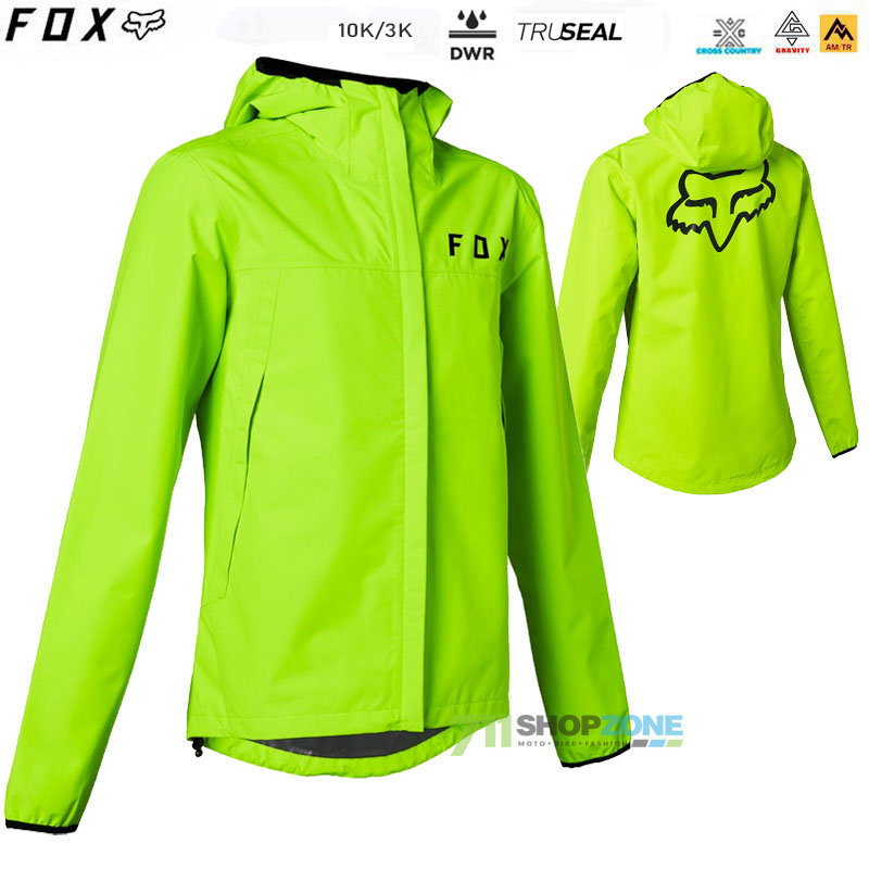 Cyklo oblečenie - Detské, FOX detská cyklistická bunda Ranger 2.5L Water jacket, neon žltá