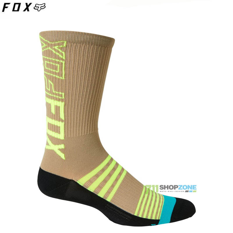 Cyklo oblečenie - Ponožky, FOX cyklistické ponožky 8" Ranger sock, kamenná