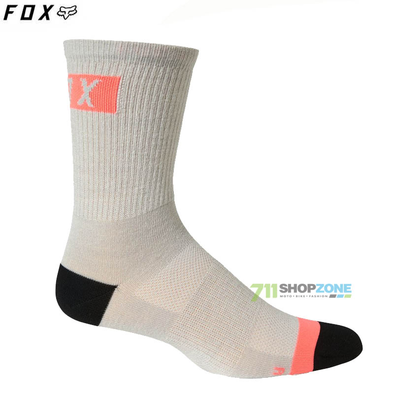 Cyklo oblečenie - Ponožky, FOX cyklistické ponožky 6" Flexair Merino sock, bledo šedá