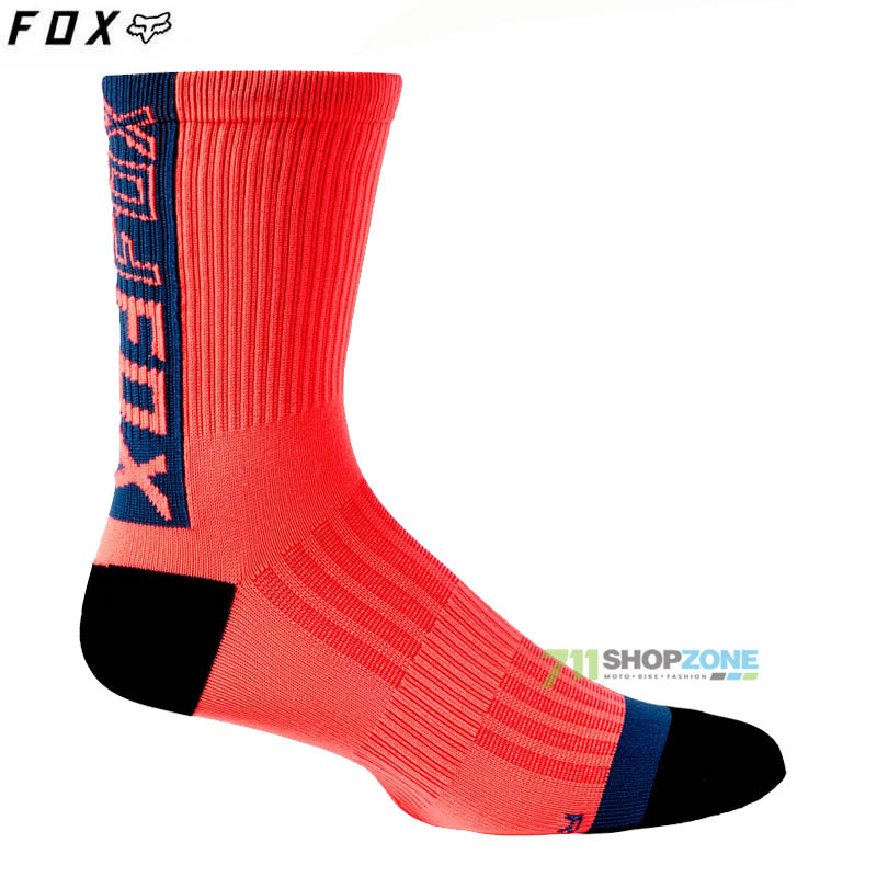 Cyklo oblečenie - Ponožky, FOX cyklistické ponožky 6" Ranger, neon červená