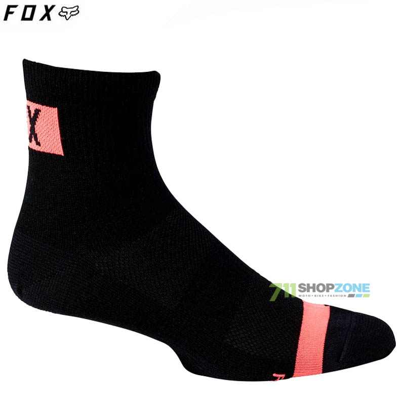 Cyklo oblečenie - Doplnky, FOX cyklistické ponožky 4" Flexair Merino sock, čierna