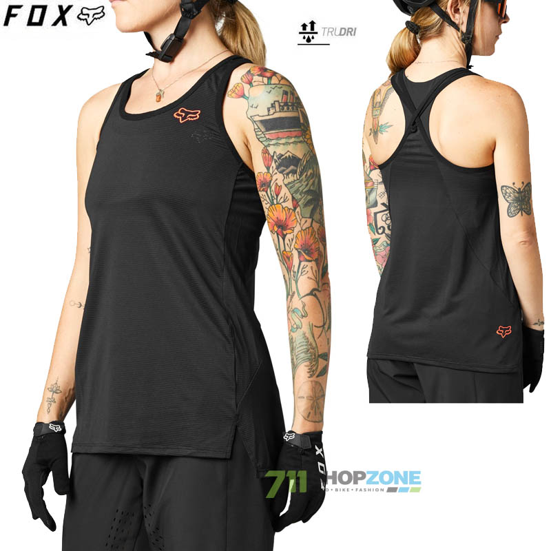 Cyklo oblečenie - Dámske, FOX dámske športové tielko Flexair tank, čierna