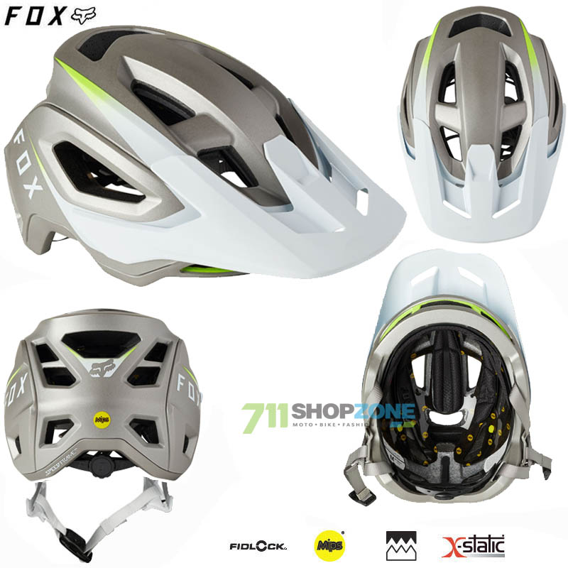 Cyklo oblečenie - Pánske, FOX cyklistická prilba Speedframe Pro CE, kovovo biela