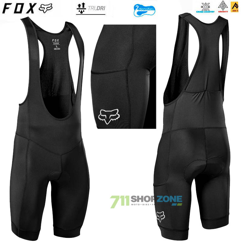 Cyklo oblečenie - Pánske, FOX cyklistické šortky Flexair Bib short, čierna