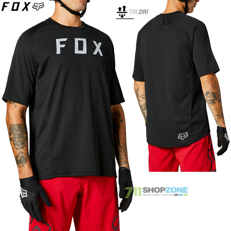Zľavy - Cyklo pánske, FOX cyklistický dres Defend ss jersey, čierna