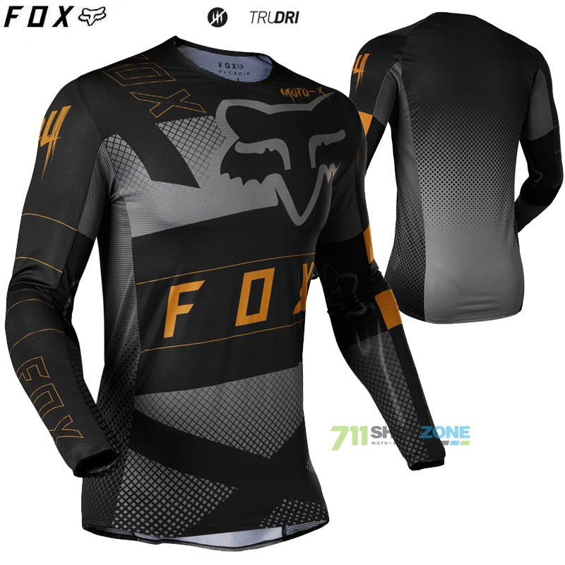Moto oblečenie - Dresy, FOX motokrosový dres Flexair Riet jersey, čierna