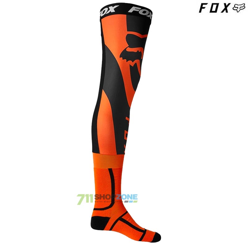 Moto oblečenie - Doplnky, FOX podortézne podkolienky Mirer knee brace sock, neon oranžová