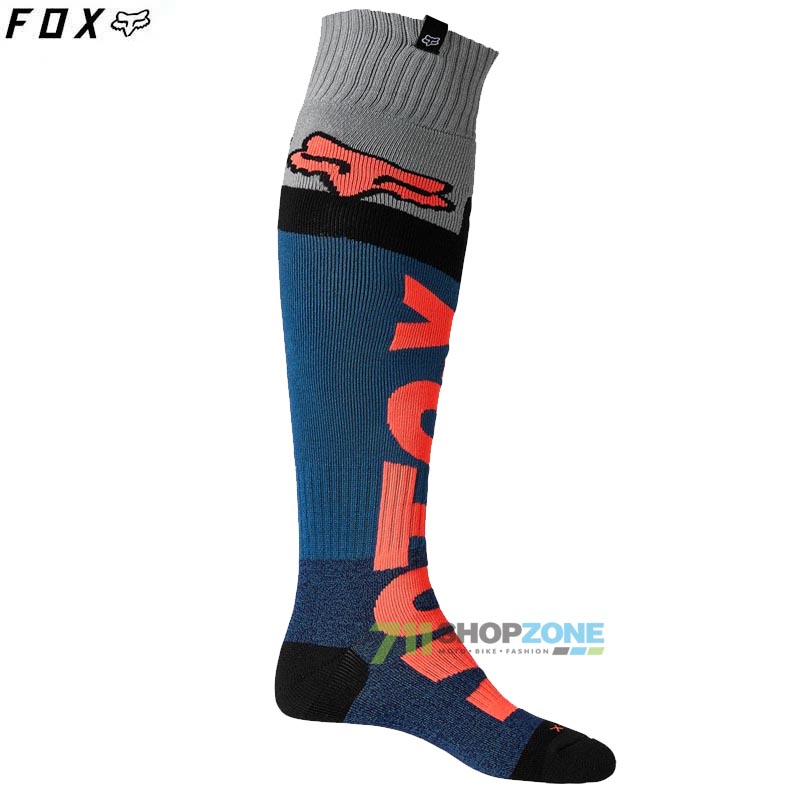 Moto oblečenie - Doplnky, FOX podkolienky Trice Coolmax Thick sock, tmavo modrá