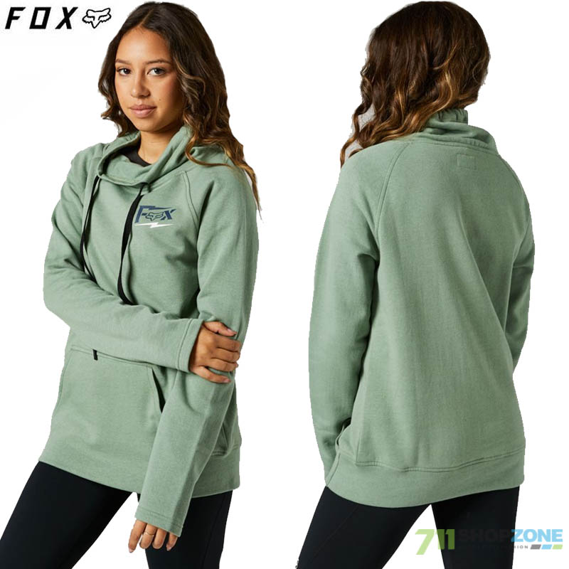 Oblečenie - Dámske, FOX dámska mikina Clean Up pullover fleece, šedo zelená