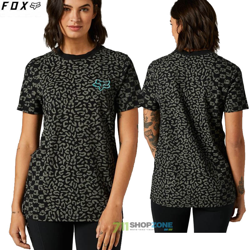 Oblečenie - Dámske, FOX dámske tričko Cheetah check ss tee, čierna