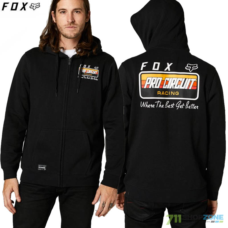 Oblečenie - Pánske, FOX mikina Pro Circuit Zip fleece, čierna