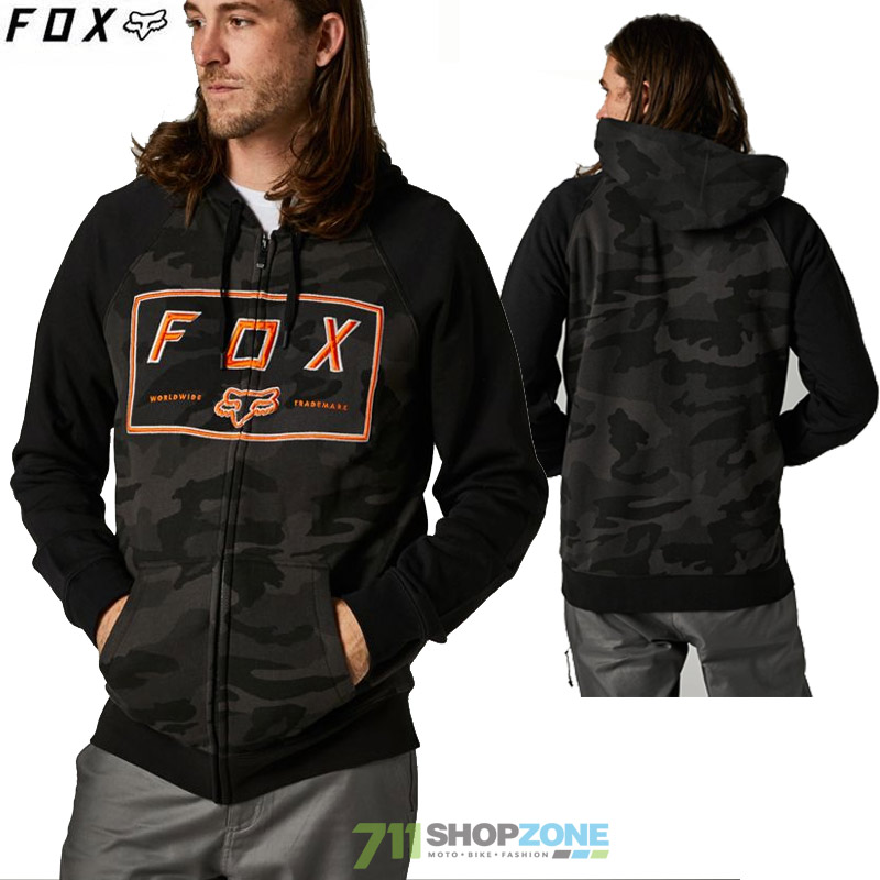Oblečenie - Pánske, FOX mikina Badger Camo zip fleece, čierny maskáč