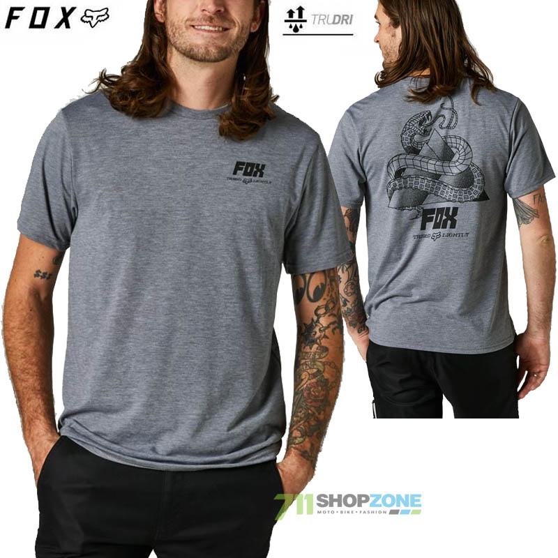 Oblečenie - Pánske, FOX tričko Tread Lightly ss Tech tee, šedý melír