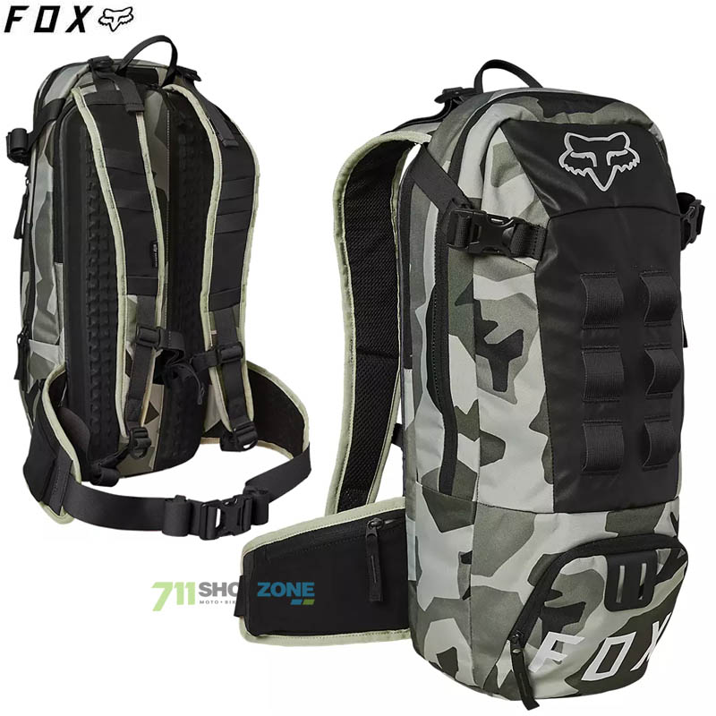 Cyklo oblečenie - Hydra vaky, FOX hydra batoh Utility 18l Hydratation pack, zelený maskáč