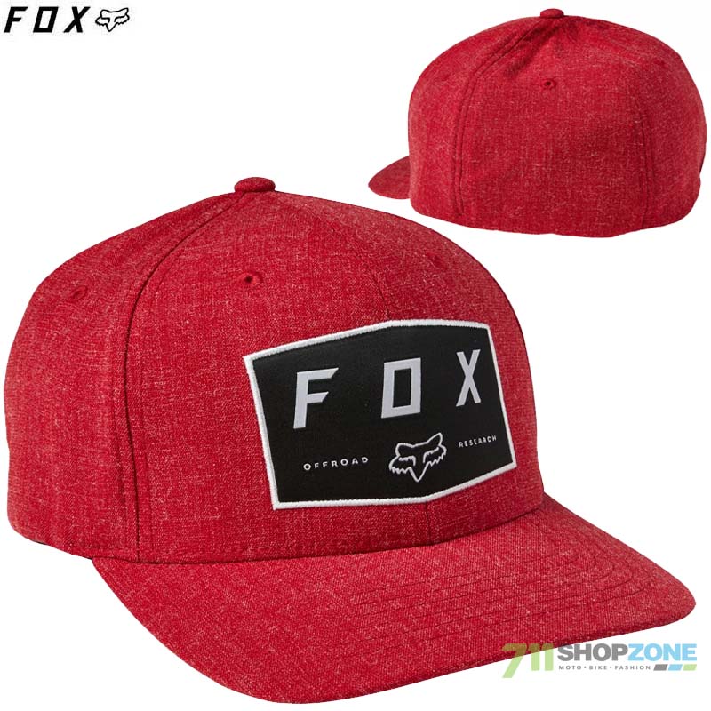 Oblečenie - Pánske, FOX šiltovka Badge flexfit hat, čili červená