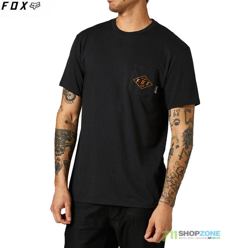 Oblečenie - Pánske, FOX tričko Diamond Plate ss Pocket tee, čierna