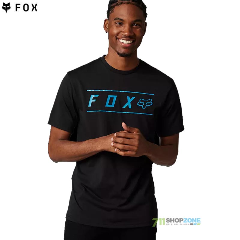 Oblečenie - Pánske, FOX tričko Pinnacle ss Tech tee, čierna/modrá