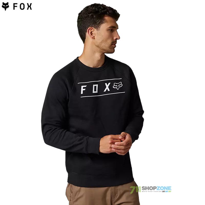 Oblečenie - Pánske, FOX mikina Pinnacle crew fleece, čierno biela