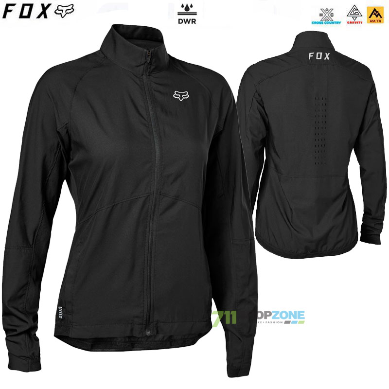 Cyklo oblečenie - Dámske, FOX dámska cyklistická bunda Ranger Wind jacket, čierna