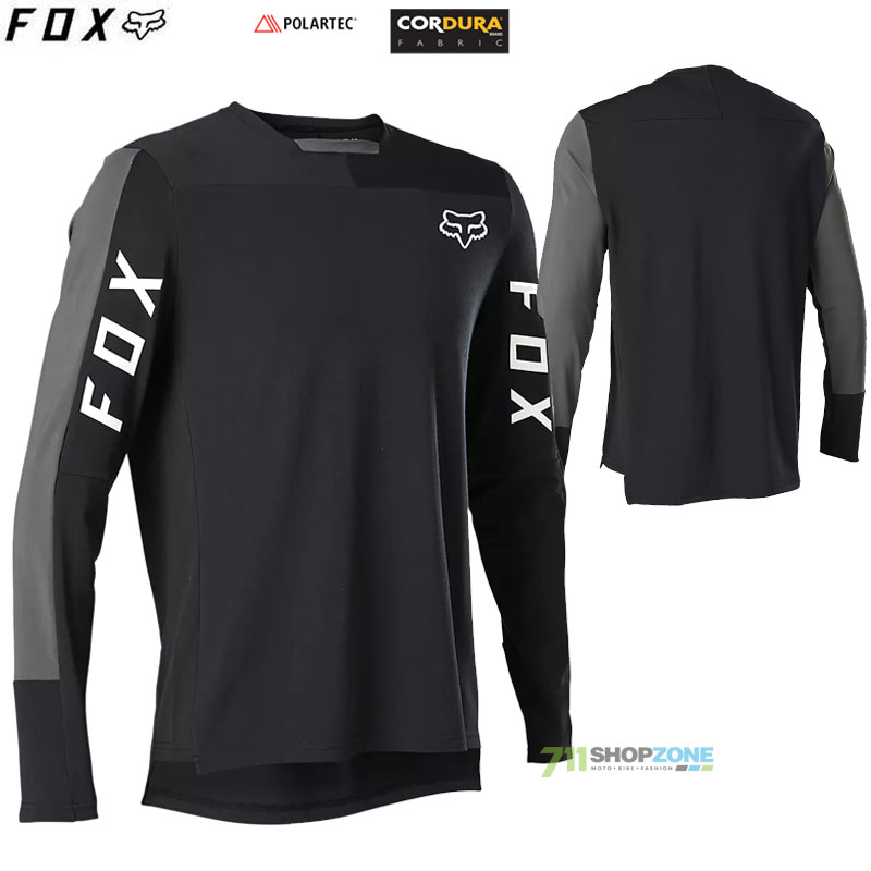 Cyklo oblečenie - Pánske, FOX cyklistický dres Defend Pro LS jersey, čierna