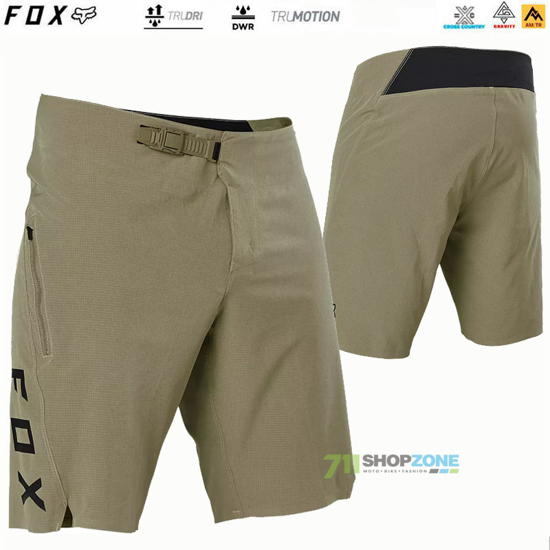 Cyklo oblečenie - Pánske, FOX cyklistické šortky Flexair Lite short 22, army zelená