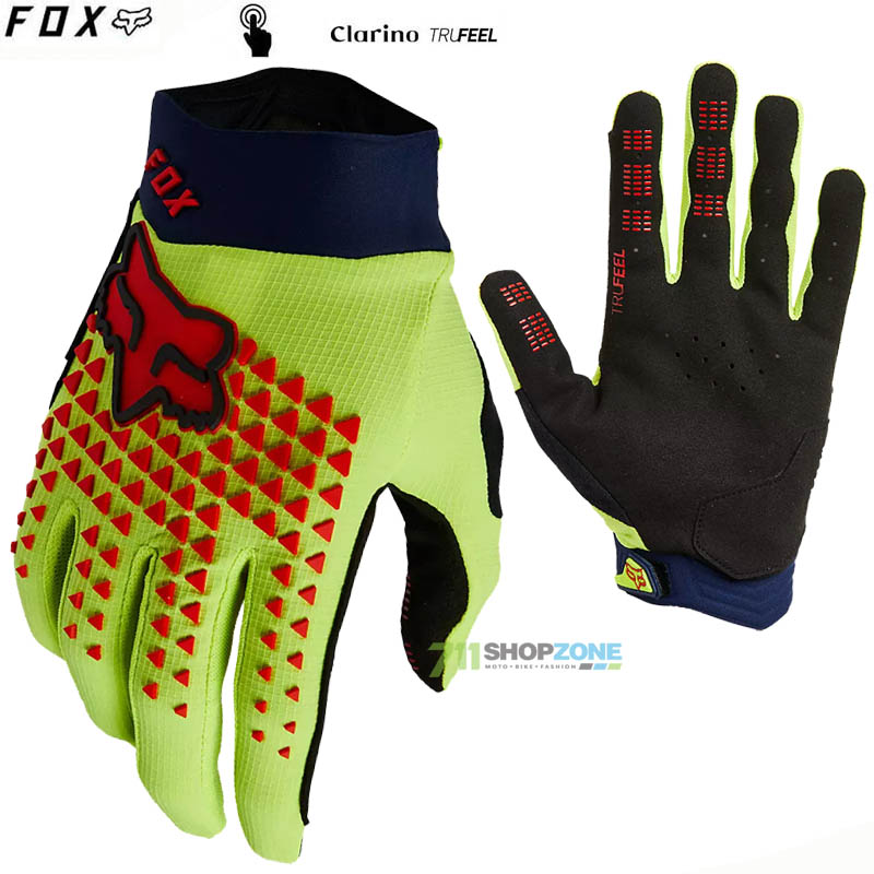 Cyklo oblečenie - Pánske, FOX cyklistické rukavice Defend SE, neon žltá