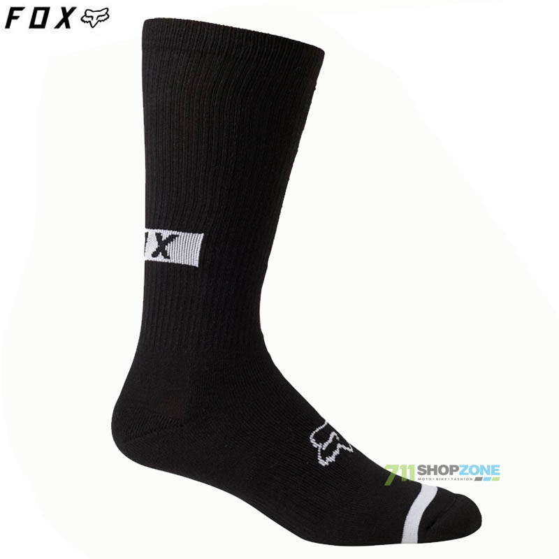Cyklo oblečenie - Ponožky, FOX cyklistické ponožky 10" Defend crew sock, čierna