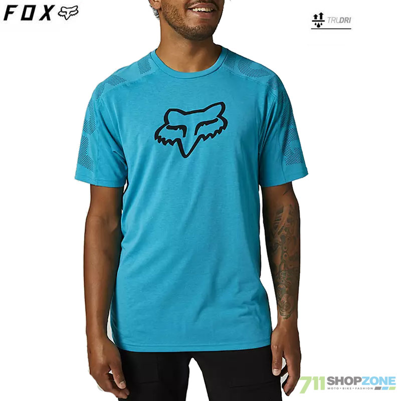 Oblečenie - Pánske, FOX tričko Dvide ss Tech tee, modrá
