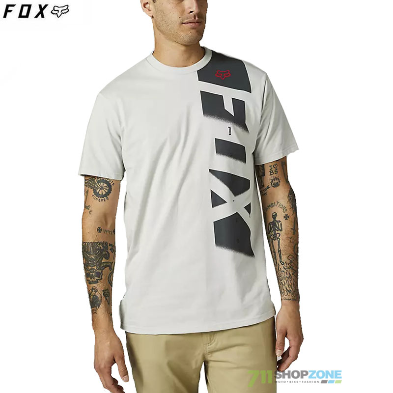 Oblečenie - Pánske, FOX tričko Rkane Side ss Premium tee, bledo šedá