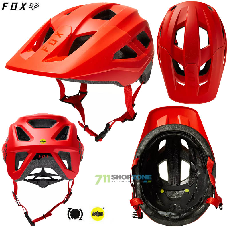 Cyklo oblečenie - Detské, FOX detská cyklistická prilba Youth Mainframe helmet, neon červená