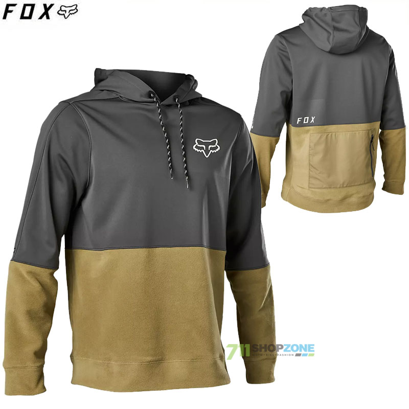 Cyklo oblečenie - Pánske, FOX cyklistická bunda/mikina Ranger WindblocR hoodie, tmavo šedá