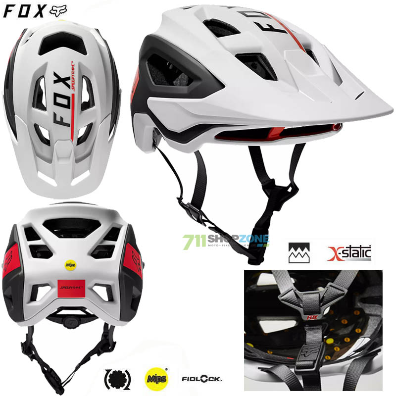 Cyklo oblečenie - Pánske, FOX cyklistická prilba Speedframe Pro Blocked, bielo čierna