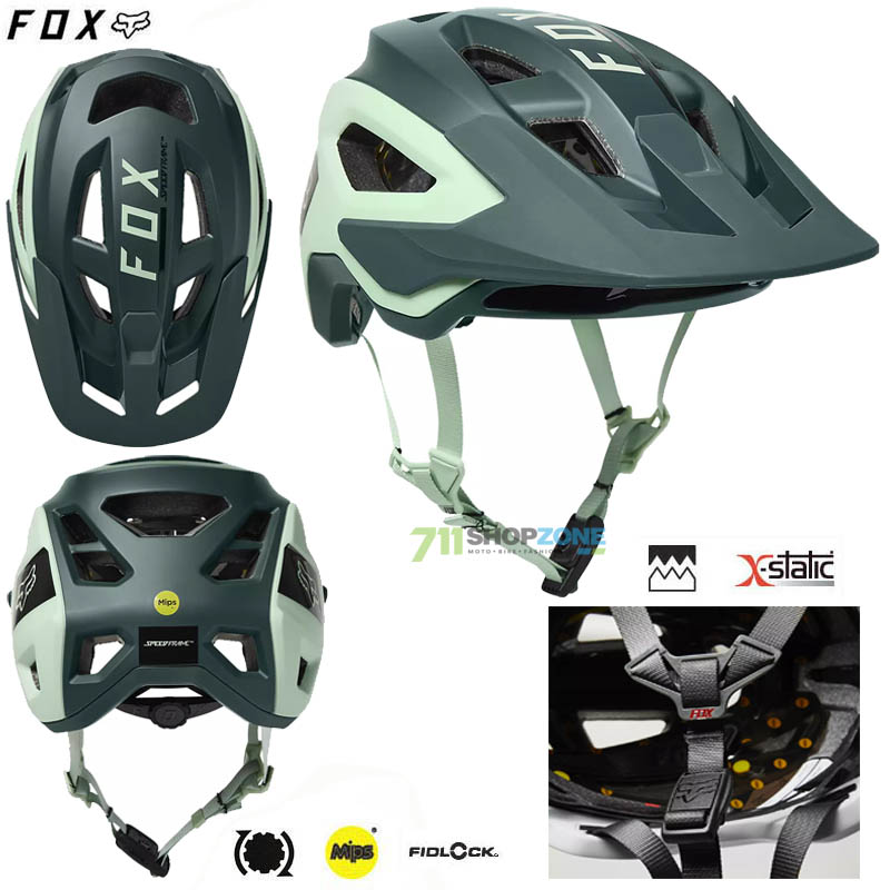 Cyklo oblečenie - Pánske, FOX cyklistická prilba Speedframe Pro Blocked, tmavo zelená