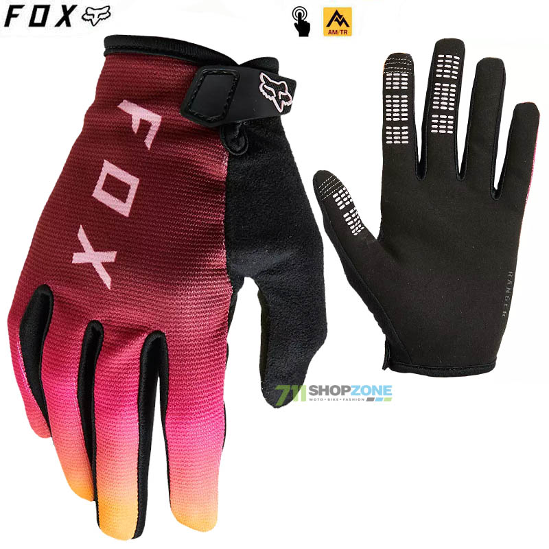 Cyklo oblečenie - Dámske, FOX dámske cyklistické rukavice Ranger glove TS57, bordovo ružová