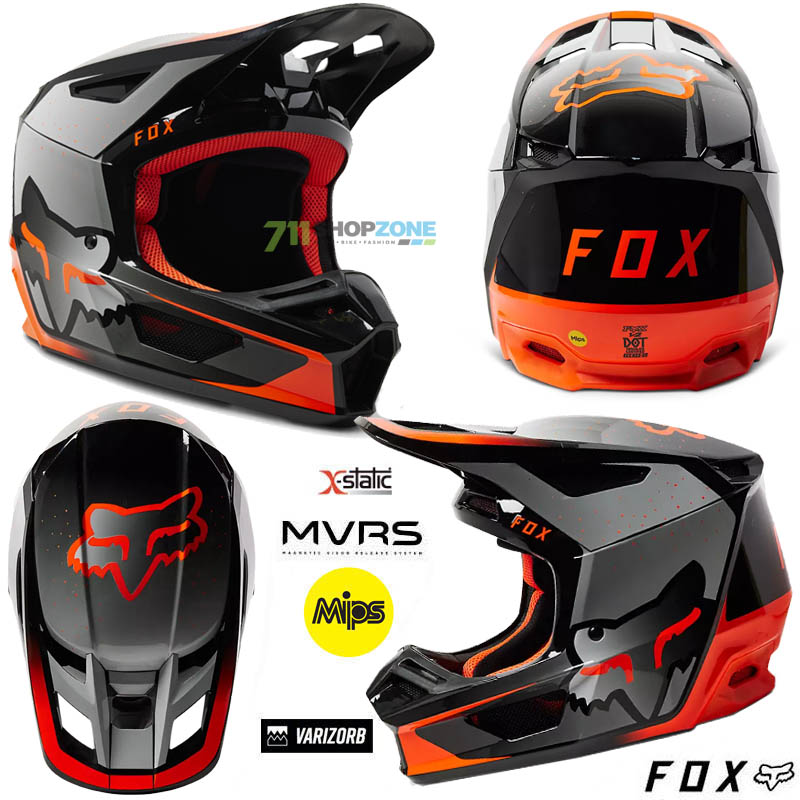 Moto oblečenie - Helmy, FOX motokrosová prilba V2 Vizen helmet ECE, neon oranžová