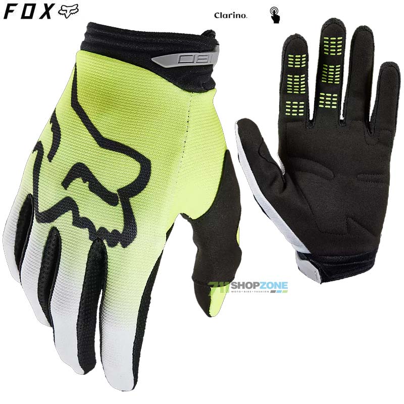 Moto oblečenie - Rukavice, FOX rukavice 180 Toxsyk glove, neon žltá