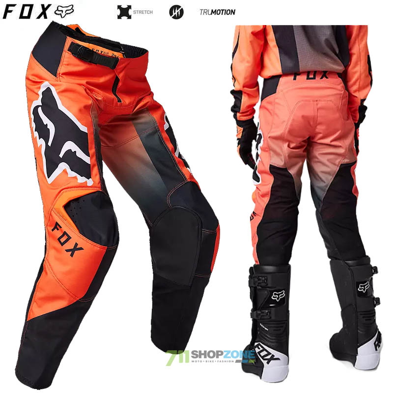 Moto oblečenie - Detské, FOX detské motokrosové nohavice 180 Leed pant, neon oranžová