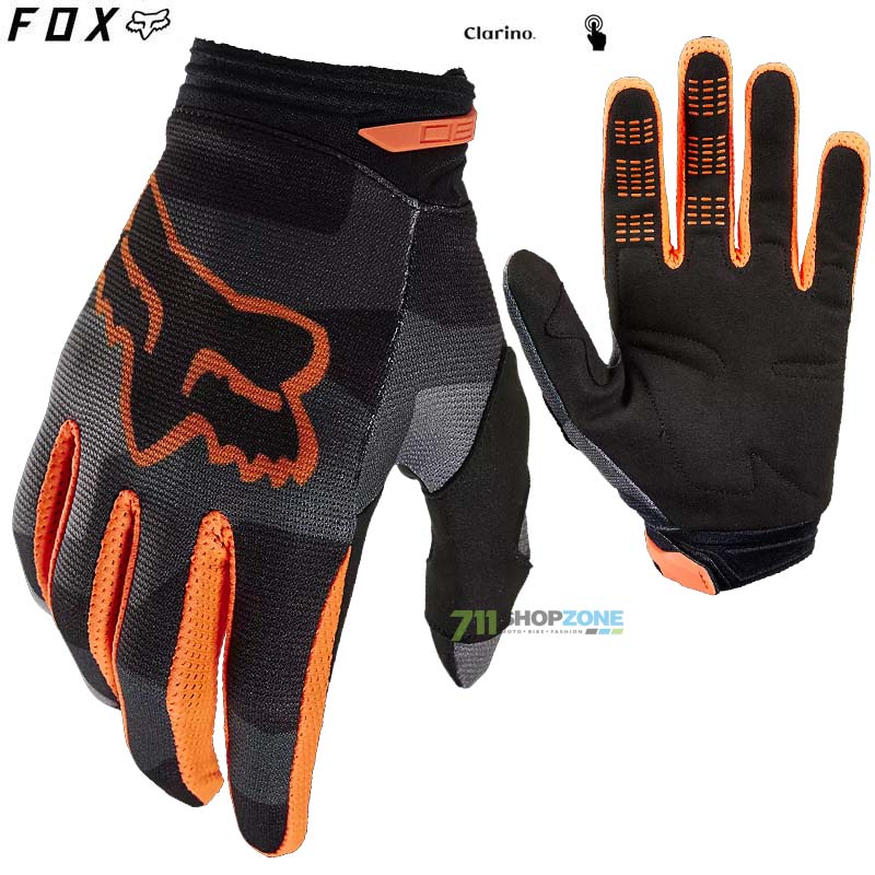 Moto oblečenie - Detské, FOX detské rukavice 180 Bnkr glove, šedý maskáč