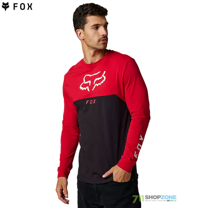 Oblečenie - Pánske, FOX tričko s dlhým rukávom Ryaktr LS tee, červená
