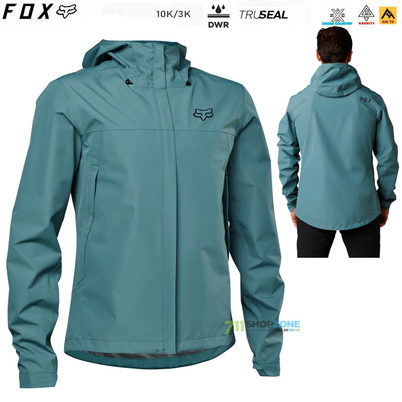 Cyklo oblečenie - Pánske, FOX cyklistická bunda Ranger 2.5l Water jacket, tmavo zelená
