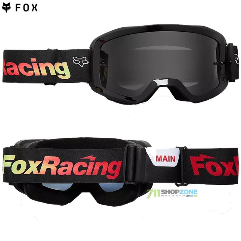 Moto oblečenie - Okuliare, FOX Main Statk moto okuliare, čierno červená