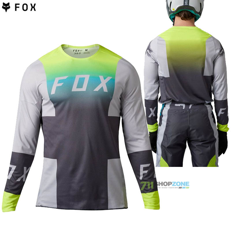 Moto oblečenie - Dresy, FOX motokrosový dres 360 Horyzn jersey, bledo šedá