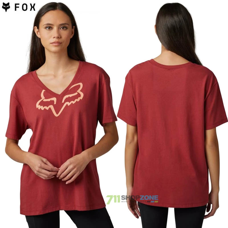Oblečenie - Dámske, FOX dámske tričko Boundary ss top, tehlovo červená