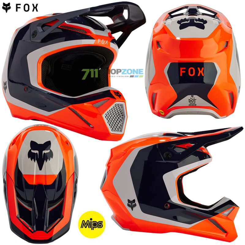 Moto oblečenie - Detské, Fox detská motokrosová prilba Yth V1 Nitro Helmet, neon oranžová