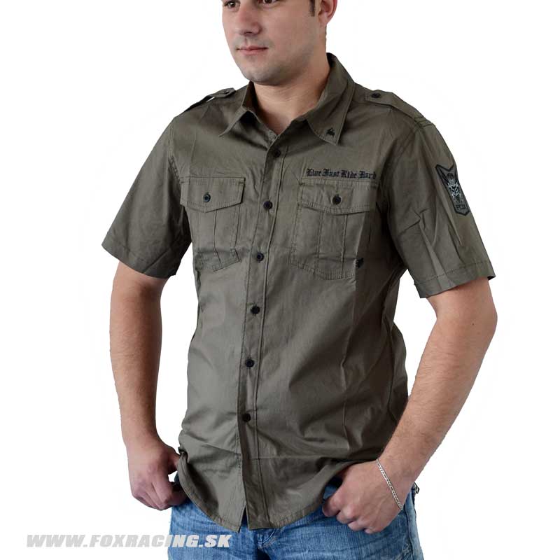 Oblečenie - Pánske, Fox košeľa Enrique s/s, military zelená