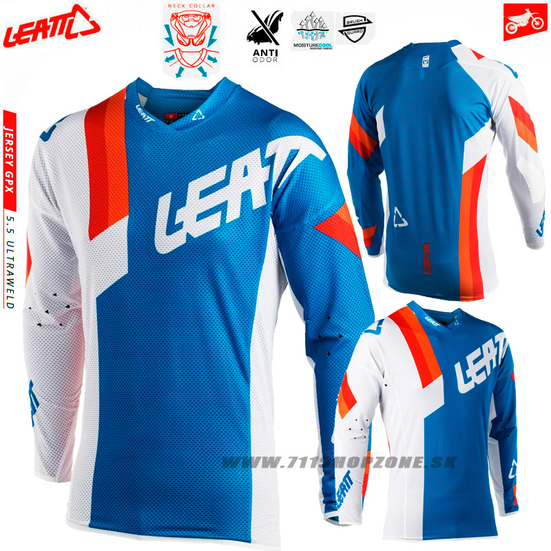 Moto oblečenie - Dresy, Leatt dres GPX 5.5 UltraWeld, modro biela